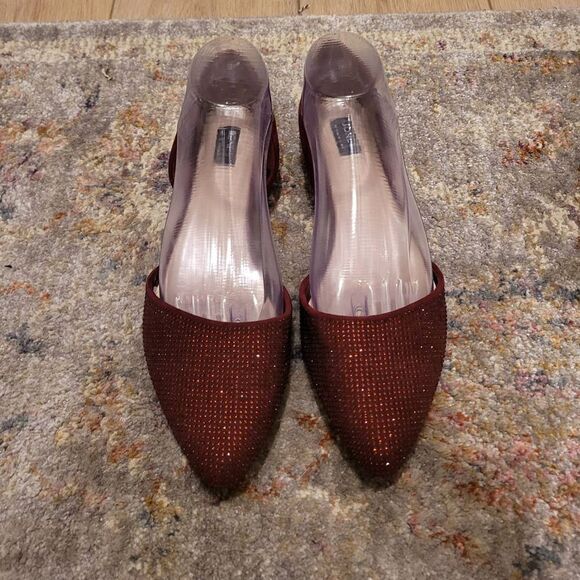 NWOT - Jones New York Roma Wine Sparkle Flats Size 10 - Picture 3 of 11